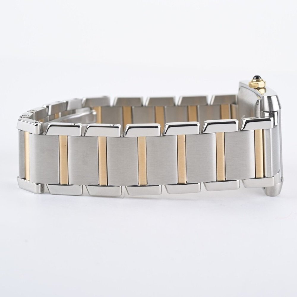 Cartier Tank Francaise 2302 Large 18k Yellow Gold/Steel 28x32mm Automatic Watch - Picture 10 of 13